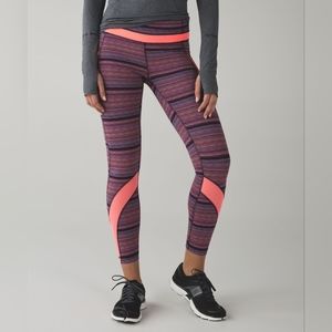 💝Lululemon Inspire Tight II in Space Dye Twist Naval Blue Very Light Flare